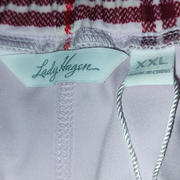 Lady Hagen Clubhouse 16" Woven golf  Skort Plaid Pink Sz XXL NWT - Picture 4 of 9